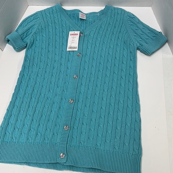 Gymboree girls short sleeve sweater with beautiful buttons! - Picture 1 of 3